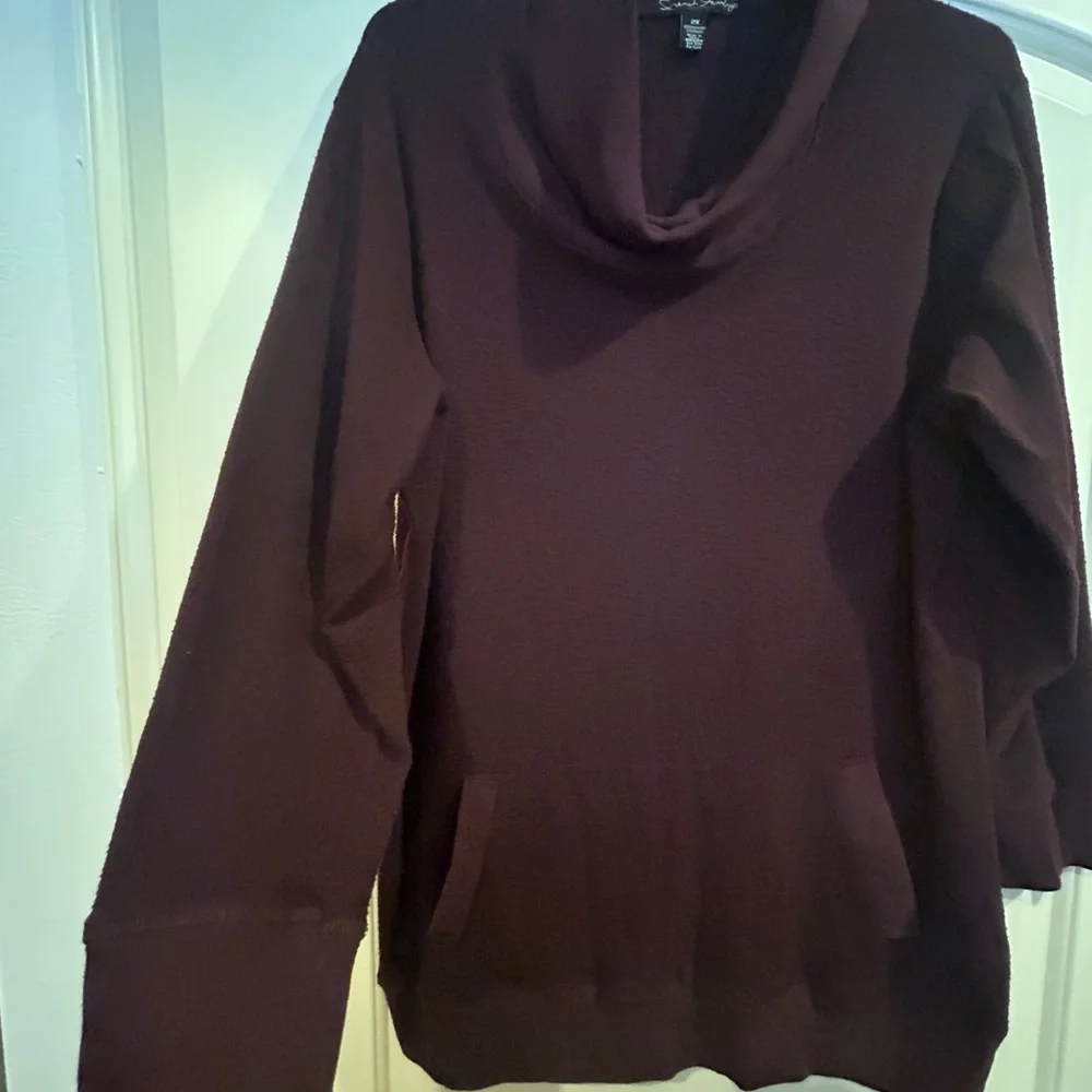 French Laundry Cowl Neck Sweater - Burgundy - Picture 3 of 6